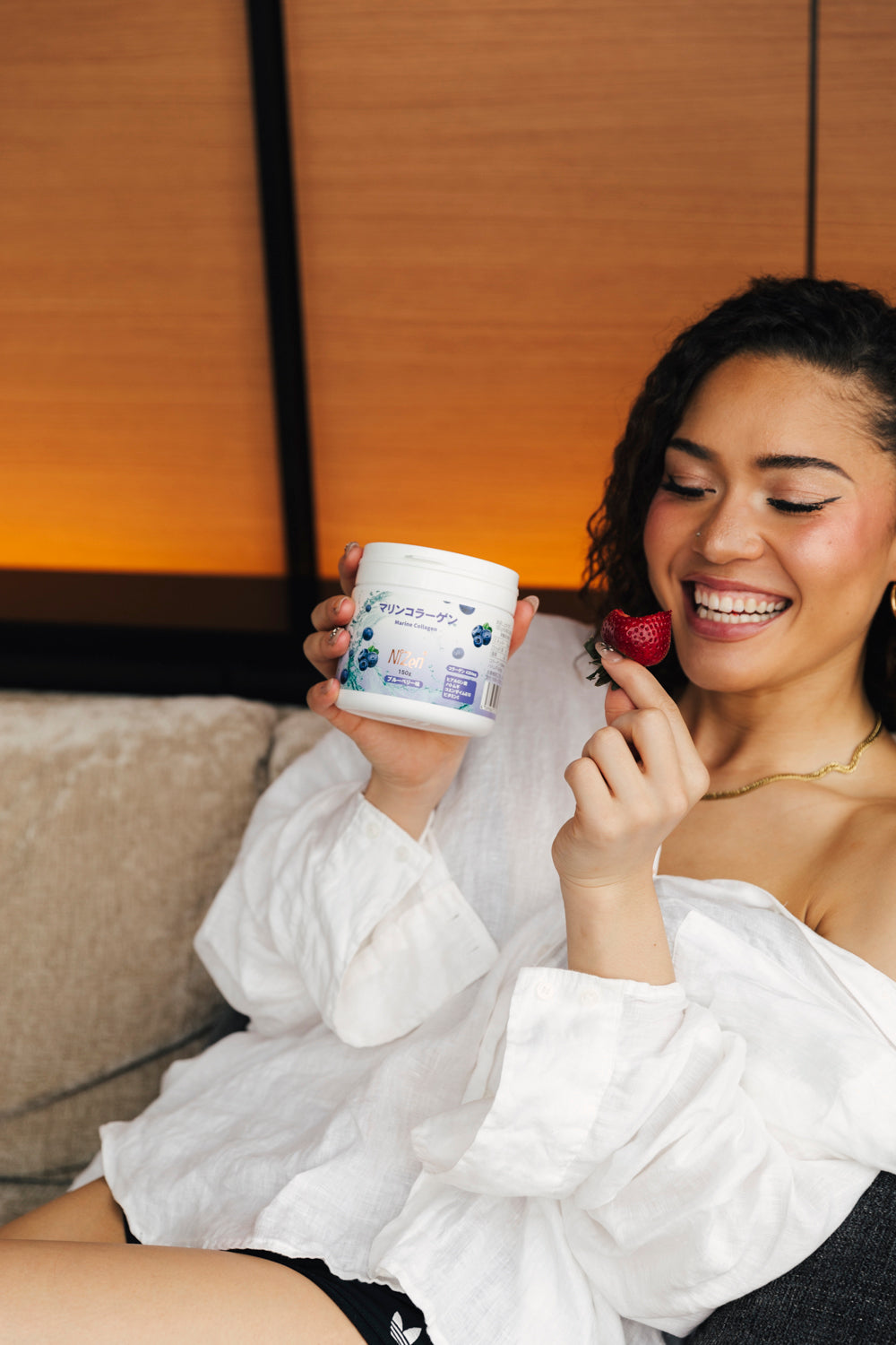 NiZen マリン・コラーゲン　ブルーベリー味 {Ships to Japan Only}