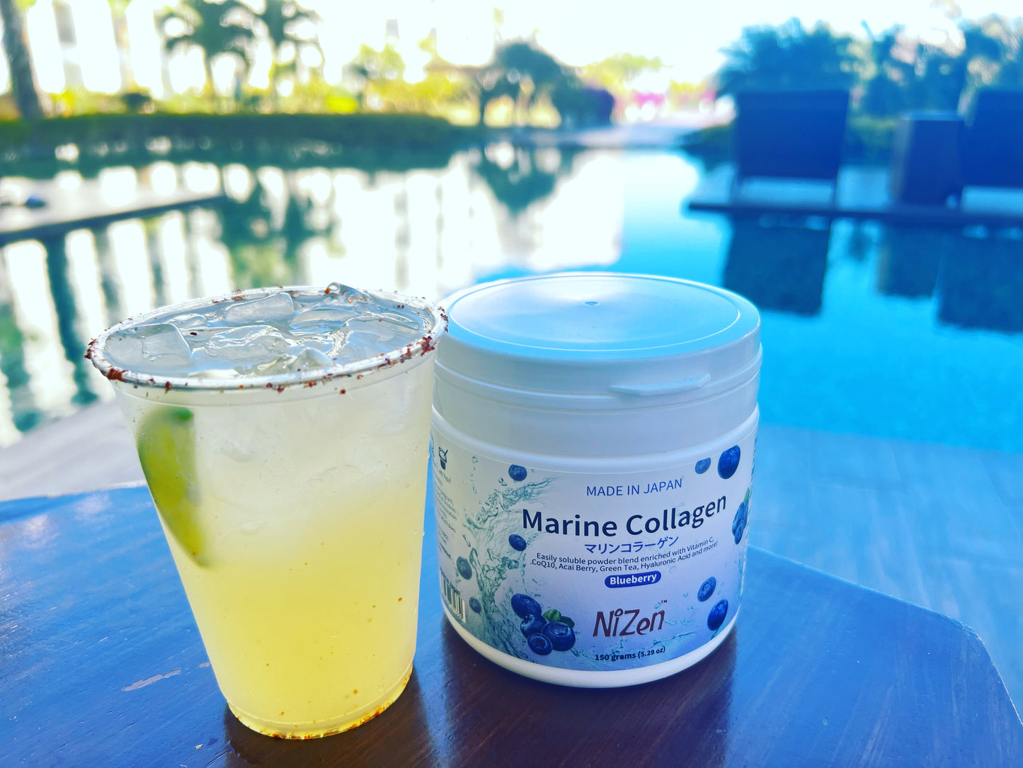 Nizen Marine Collagen Powder Blend, Blueberry Flavor