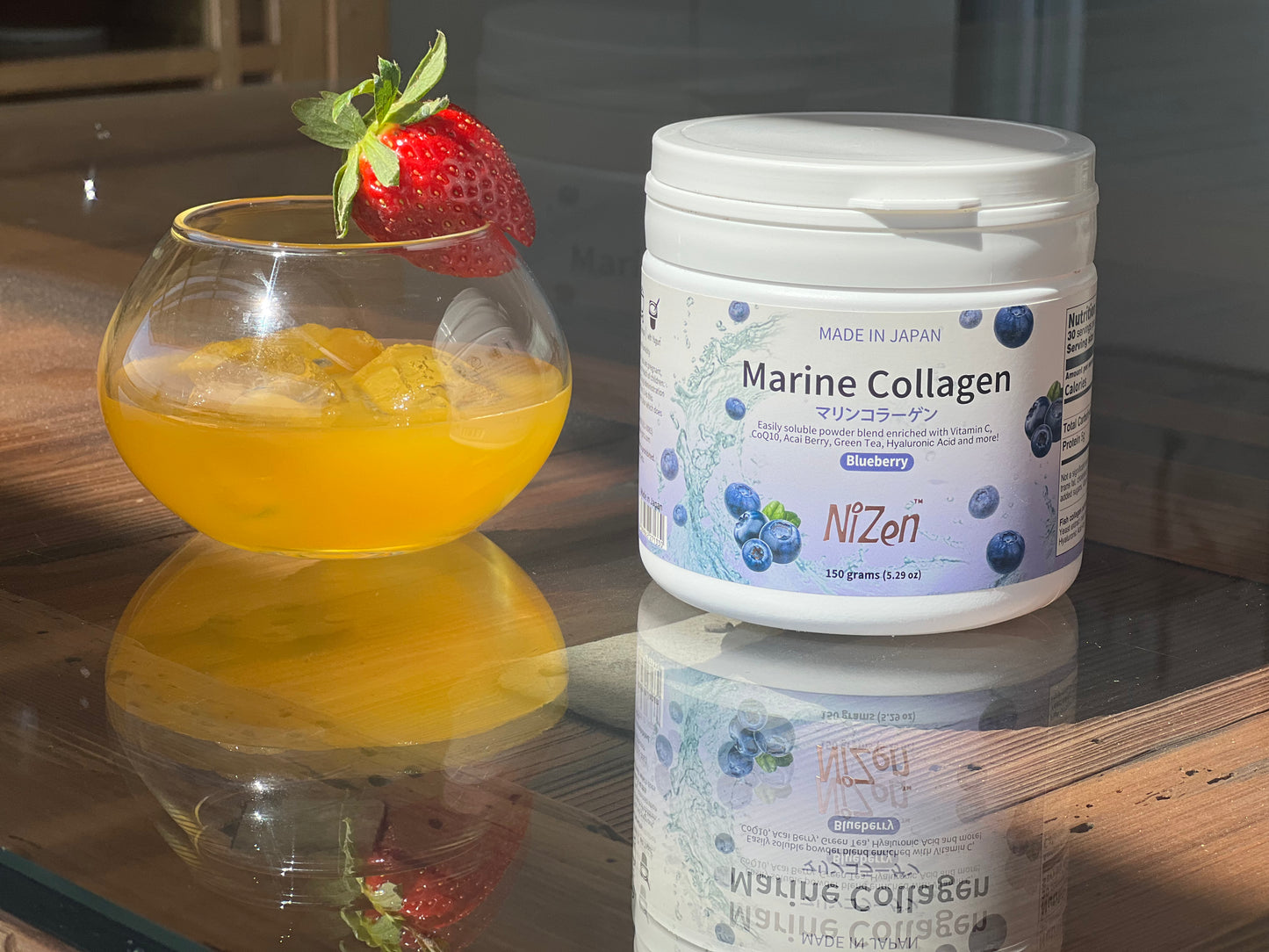 Nizen Marine Collagen Powder Blend, Blueberry Flavor